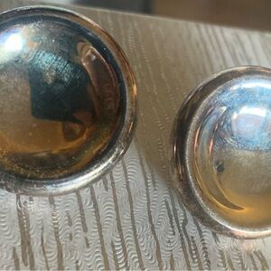 Sterling Silver Disc Post Earrings